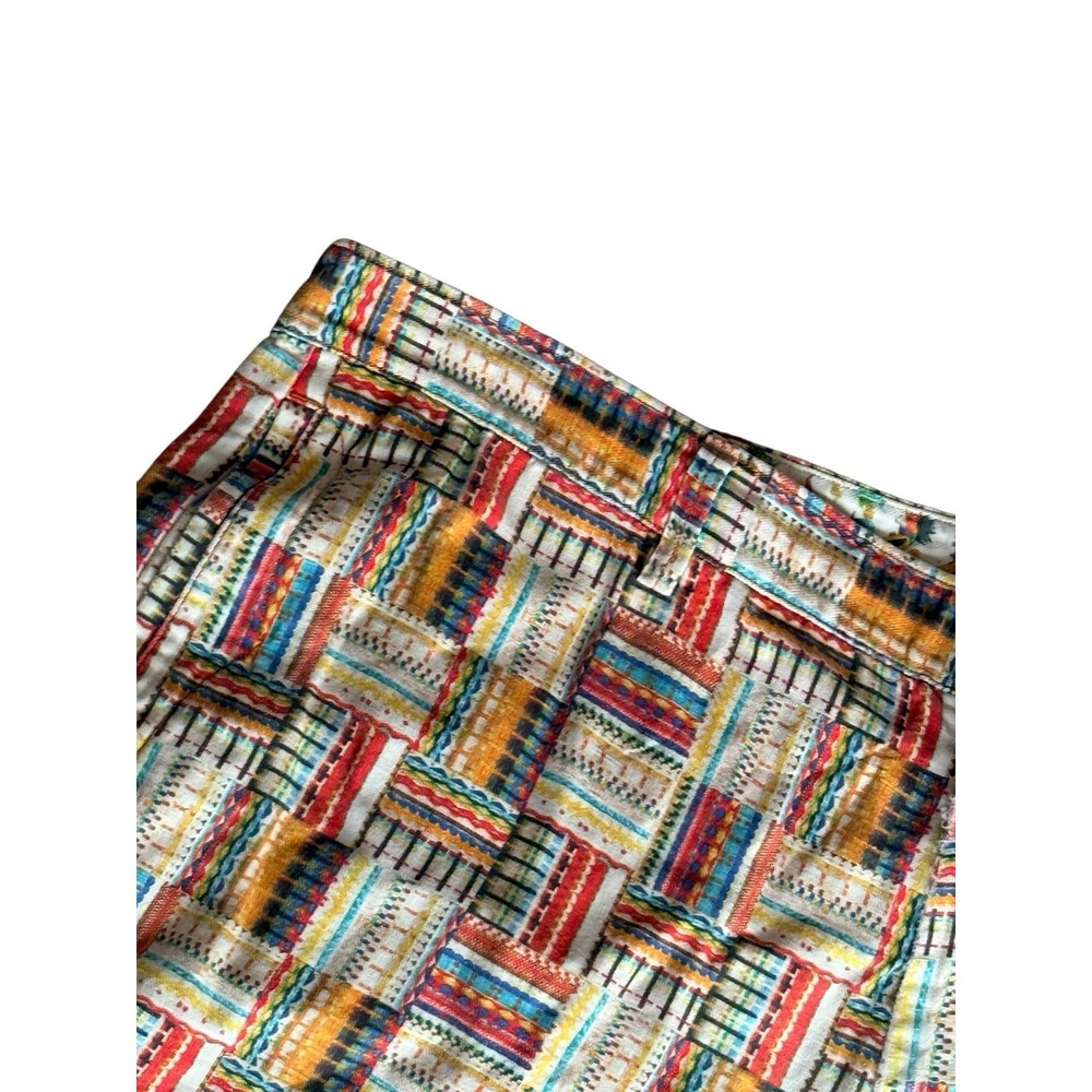 Robert Graham Classic Yates Shorts Men 38 Patchwork Print Linen Cotton Resort - Picture 8 of 15